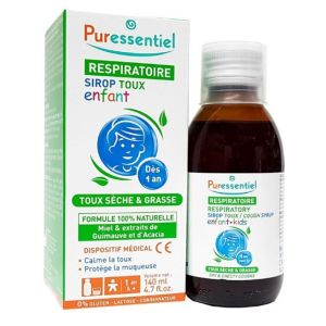 PURESSENTIEL RESPIRATOIRE Sirop Toux Enfant 140ml - Toux Sèche et Grasse