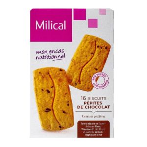 16 biscuits hyperprotéinés pépites chocolat