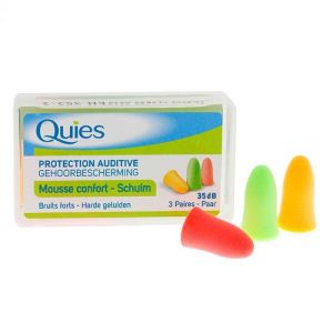 Protection auditive mousse 3x2 fluo (rose,vert,orange)