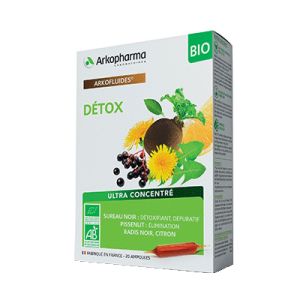 Arkofluides - Détox Ultra concentré BIO - 20 ampoules