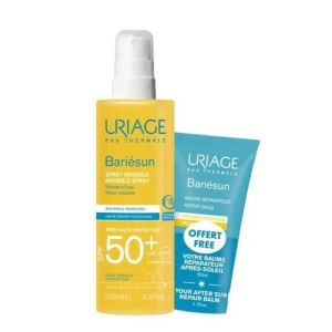 Bariesun  Spray Solaire Invisible SPF50+ 200ml + Baume Après-Soleil Réparateur 50ml Offert