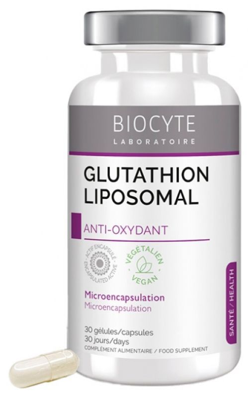 biocyte glutathion liposomal Longevity 30 Gélules مشروب مضاد التجاعيد