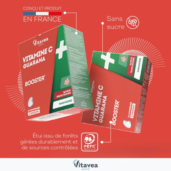 Vitamine C & guarana booster Nutrisanté x 24 comprimés