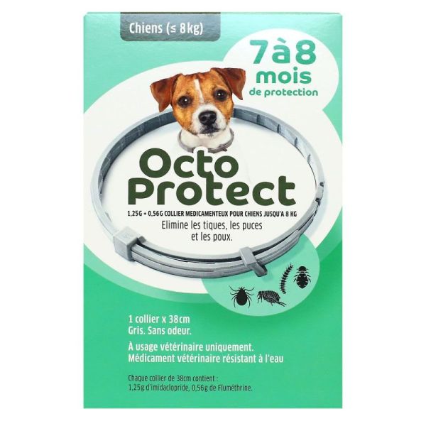 Octoprotect Collier Anti Puces et Tiques Chien moins de 8kg