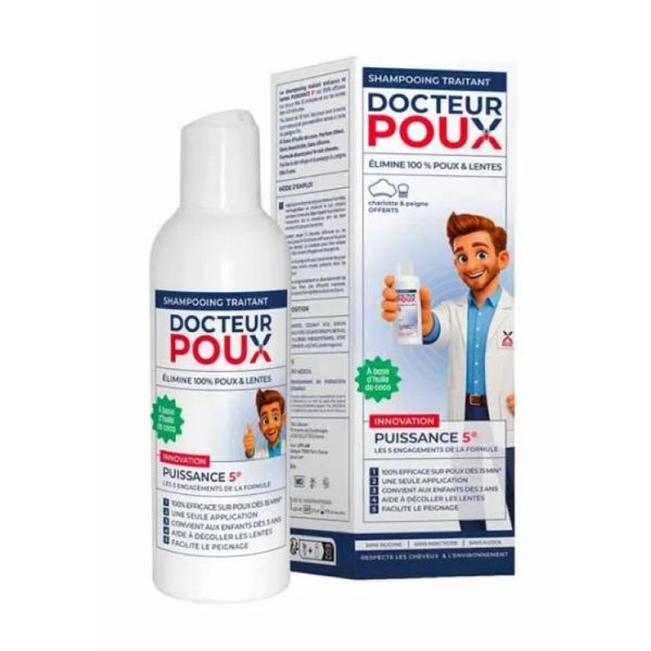 Shampooing Traitant Anti Poux Puissance 5 Format Familial 200ml