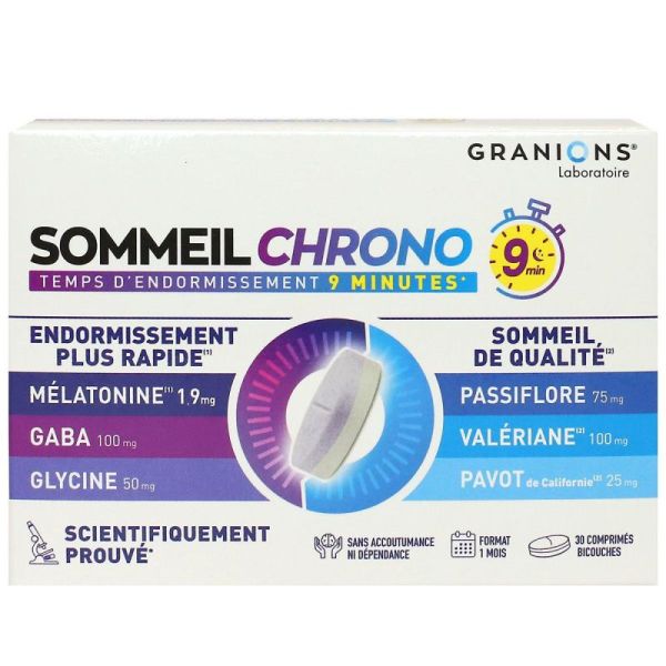 Sommeil Chrono 9 minutes 30 comprimés