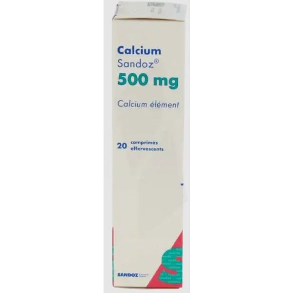 Calcium Sandoz 500 mg Comprimés Effervescents x 20