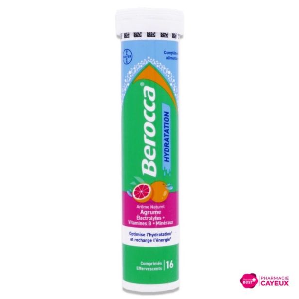 Hydratation Agrume 16 comprimés effervescents