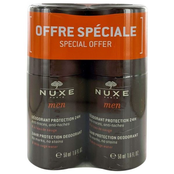 Men Déodorant Protection 24H Lot de 2 x 50 ml