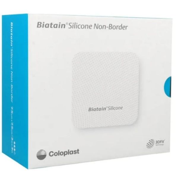 Biatain Silicone Non Border Pansement Hydrocellulaire Micro Adhérent 7.5x7.5cm 10 pansements