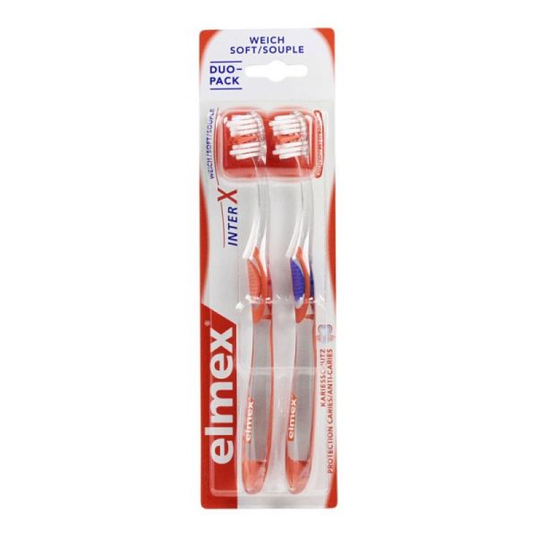 2 brosses à dents Elmex Inter X - souple