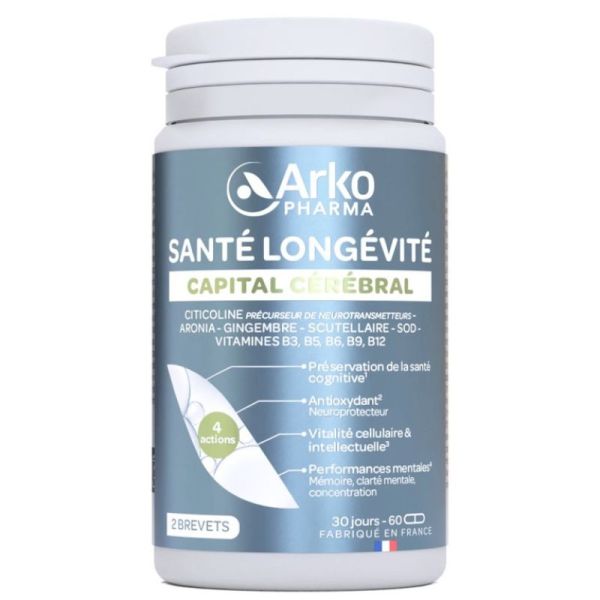 Santé Longévité Cérébrale - 60 gélules végétales