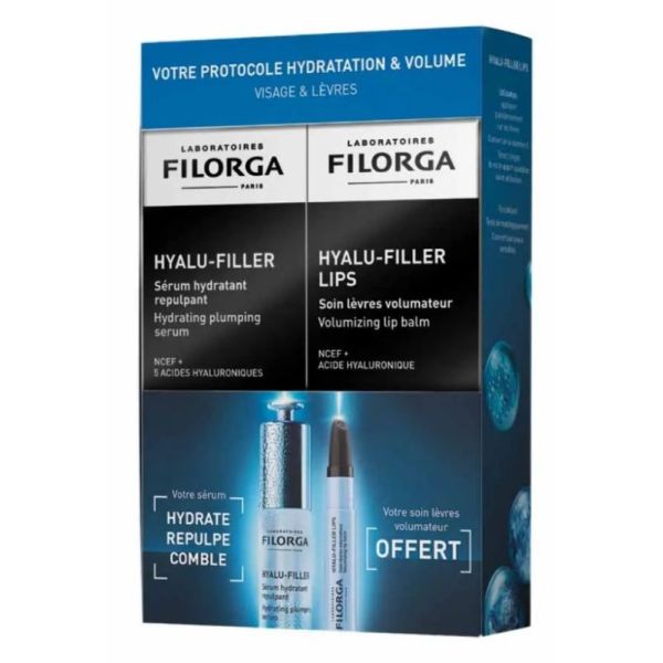 Hyalu-Filler Coffret Protocole Hydratation et Volume Sérum 30ml + Lips 4g Offert