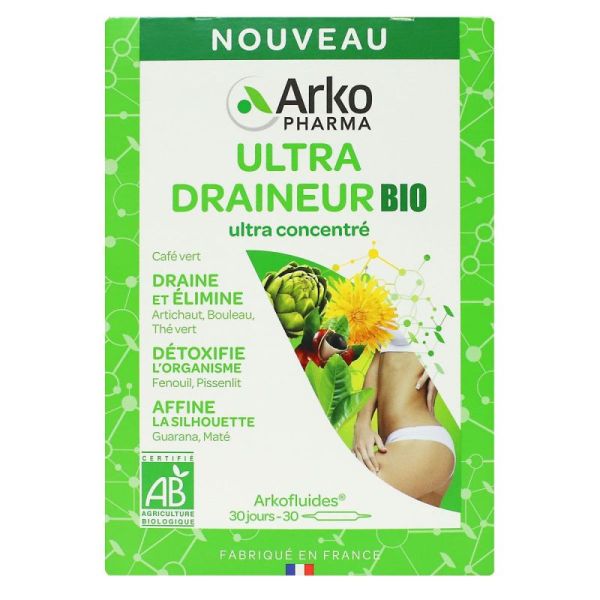 Arkofluides Ultra Draineur Bio 30 Ampoules