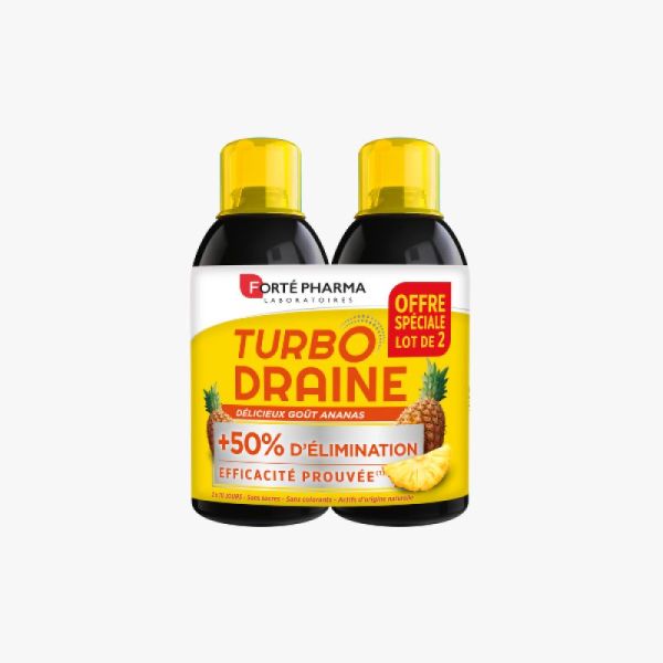 Turbodraine solution buvable ananas 2x500ml
