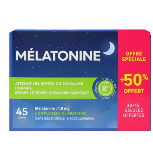 Melatonine 1.9mg 45 gélules
