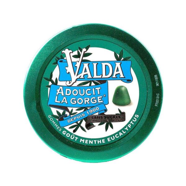 Valda gommes menthe & eucalyptus sans sucre 50g