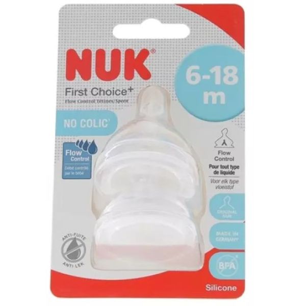 NUK 2 TETINES NATURE SENS 0-6M