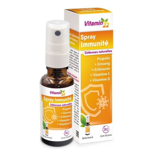 Vitamin'22 Spray Immunité Défenses Naturelles 20ml