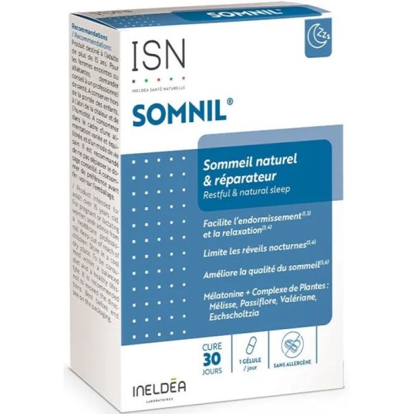 Somnil Sommeil Naturel Et Reparateur 30 Gelules Vegetales