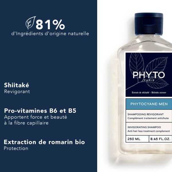 Phytocyane - Men Shampoing Revigorant 250 ml