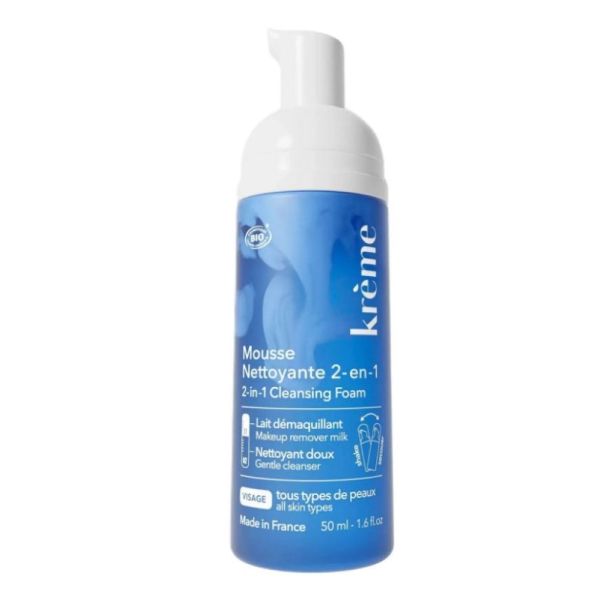 Mousse Nettoyante 2-en-1 Bio 50ml