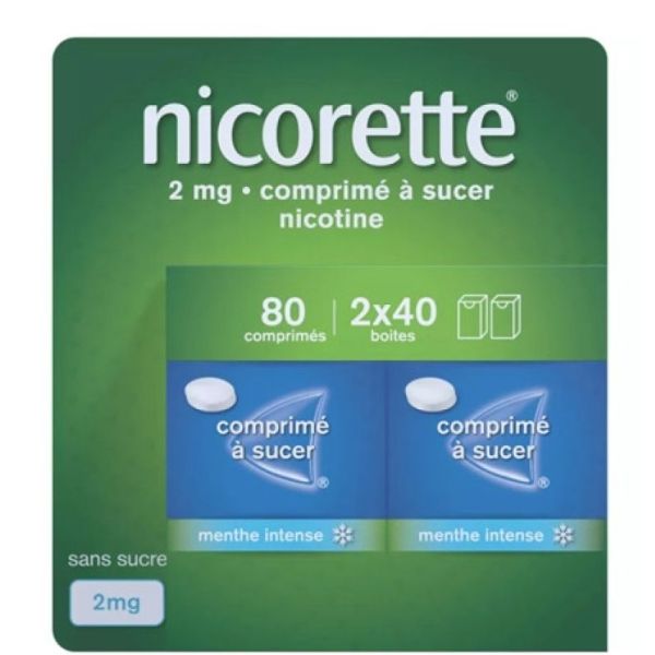 2mg Menthe intense 80 comprimés à sucer