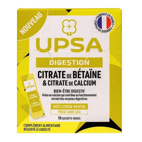 Digestion Citrate de bétaïne & Citrate de calcium - 10 sachet-dose