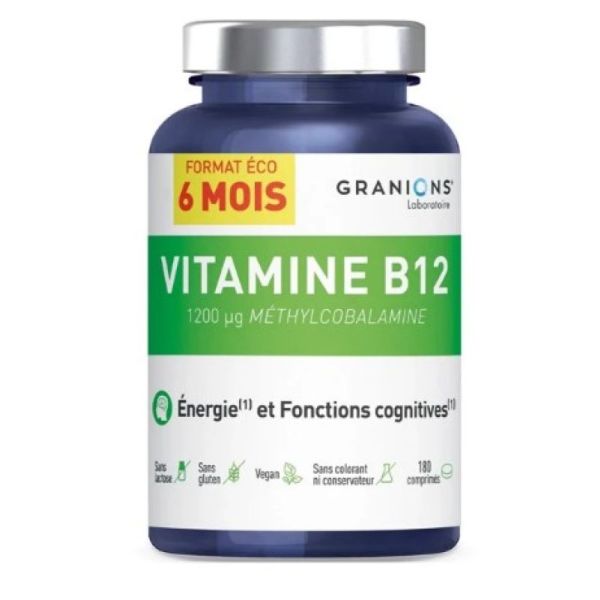 Vitamine B12 Méthycobalamine 180 comprimés