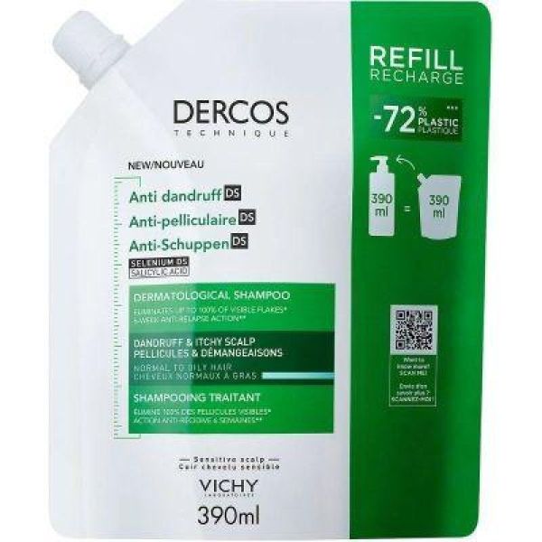 Dercos Shp Anti-P Gras Eco Recharg 400Ml