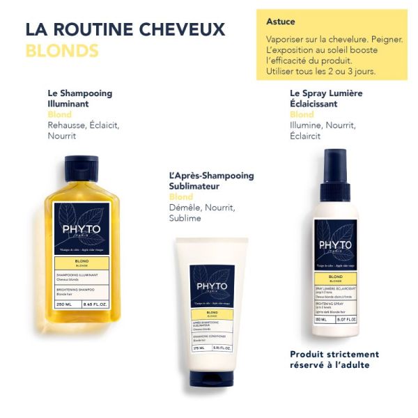 Spray Lumière Eclaircissant Cheveux Blonds Clairs à Foncés 150ml