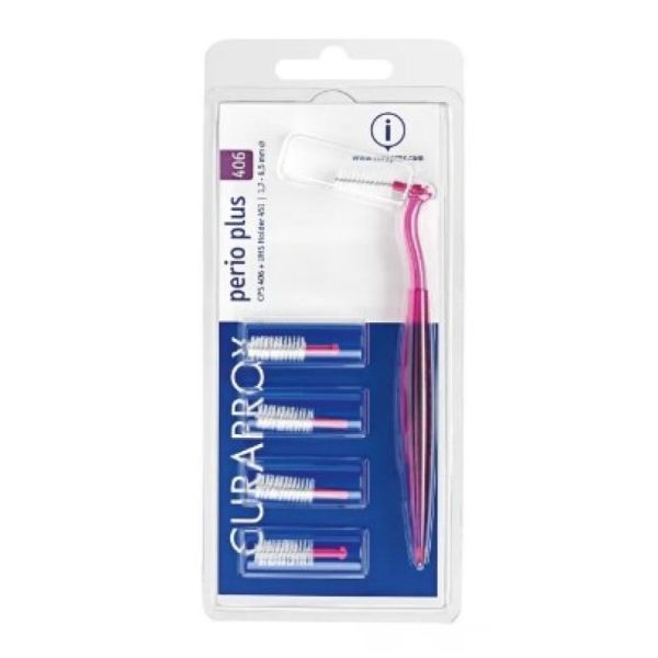 CPS 406 Perio Plus Rose 5 brossettes interdentaires + 1 manche