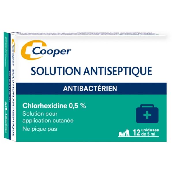 Solution Antiseptique Chlorhexidine 0.5% 12 x 5 ml
