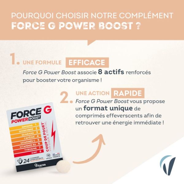 Force G Power Boost 24 comprimés Effervescents