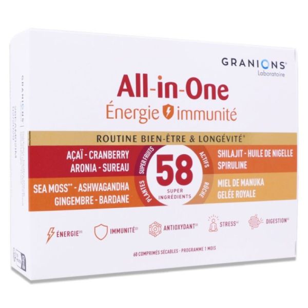 All-In-One Énergie & Immunité - 60 comprimés