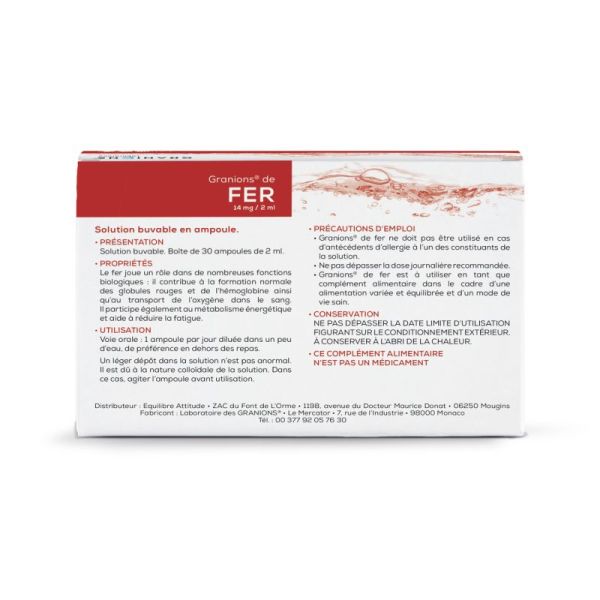 Granions de Fer 30 ampoules