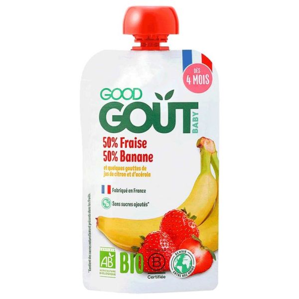 Fraise Banane dès 4 Mois Bio 120 g