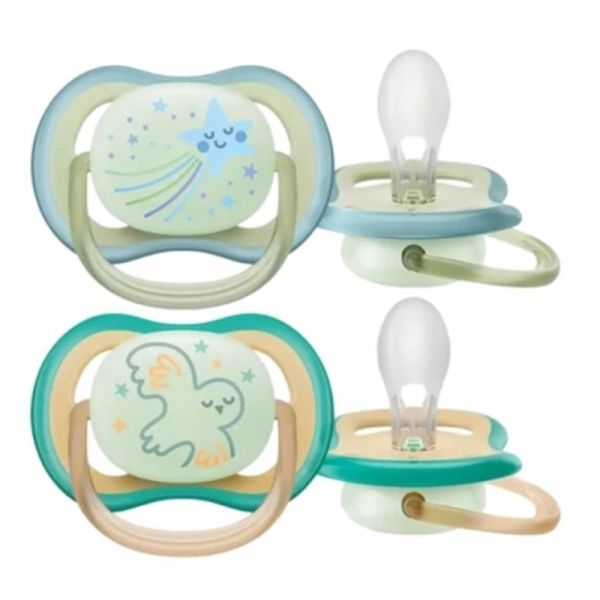 Ultra Air Nighttime 2 Sucettes Orthodontiques 0-6 Mois