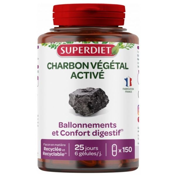 Charbon Végétal Activé 150 Gélules