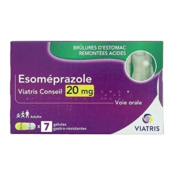 Esomeprazole 20mg 7 gélules