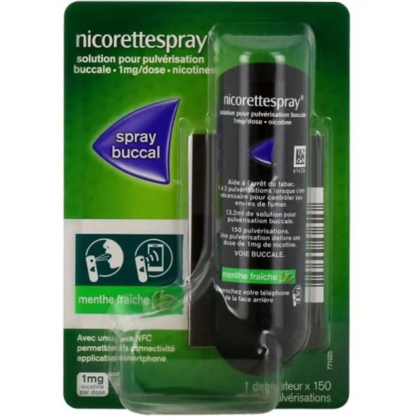 Nicorette Spray Pulvérisation Buccale - 1 x 150 doses