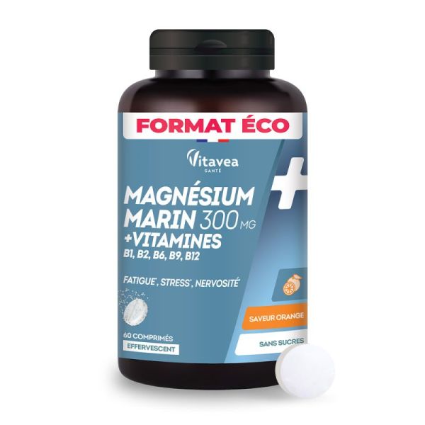 Magnésium + Vitamines B1 B2 B6 B9 B12 60 Comprimés Effervescents