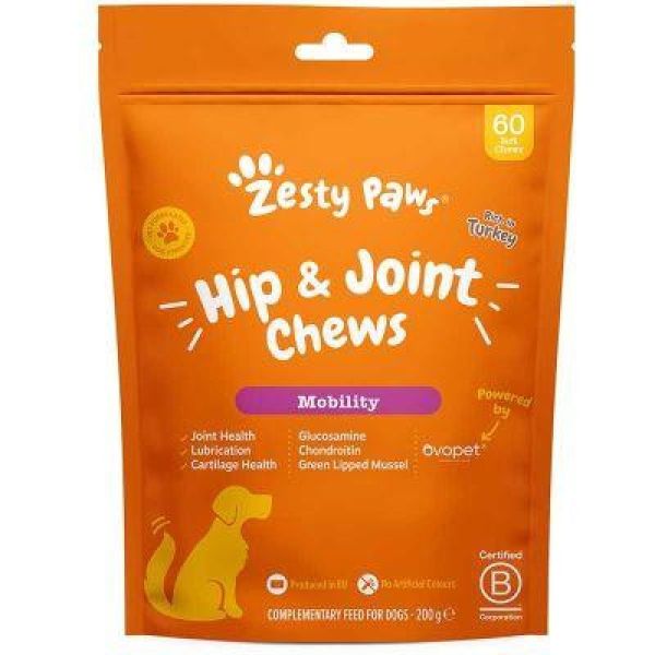Zesty Paws Hip Amp Joint Chews Turkey 60C