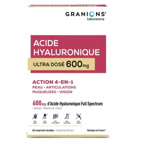 Acide Hyaluronique 600mg 60 comprimés