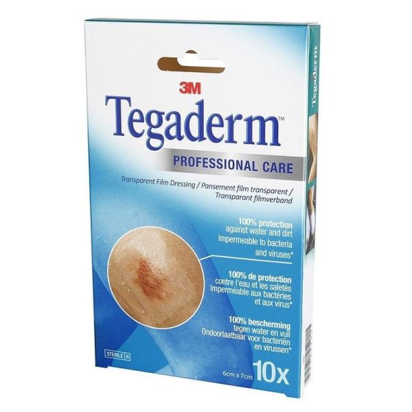 Tegaderm film transparent stérile 6 x 7 cm x10