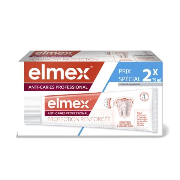 Dentifrice Anti-caries protection renforcée 2x75 ml