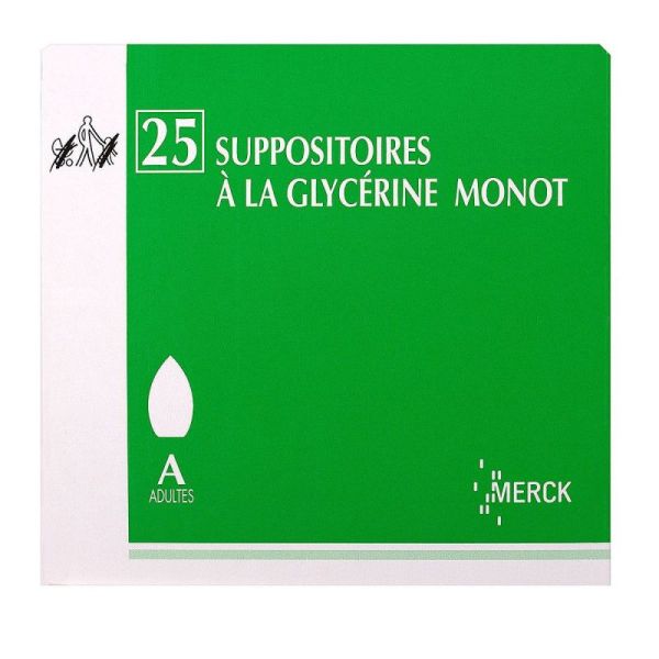 25 suppositoires à la Glycérine Monot