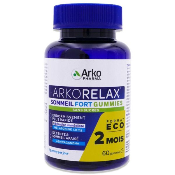 Arkorelax Sommeil Fort - 60 gummies