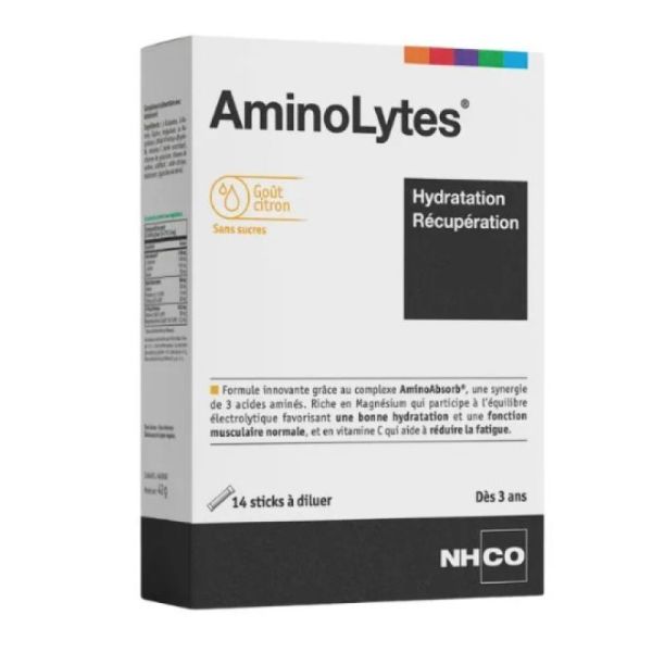 AminoLytes Hydratation Citron 14 sticks