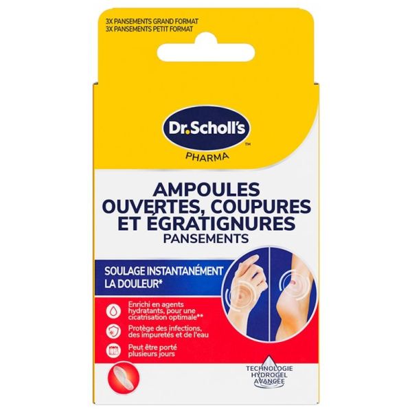 Ampoules Ouvertes Coupures et Égratignures 6 Pansements